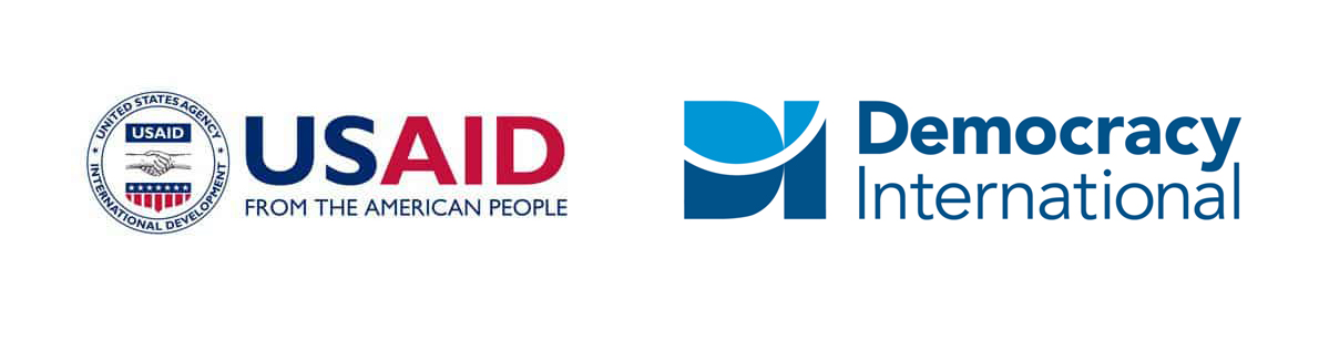 Image of USAID and Democracy International Logos  