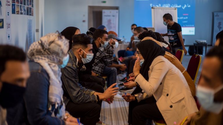 Group of participants engaging in a session