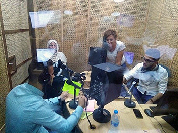 Youth recording radio program