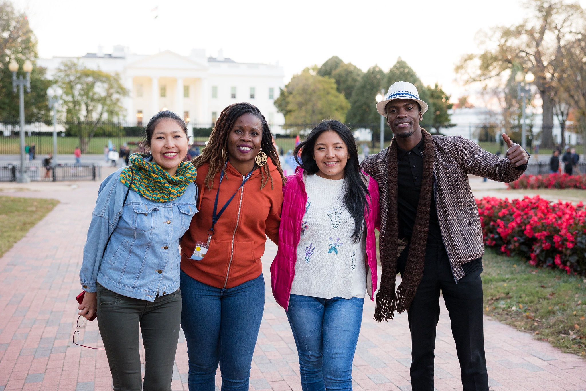 Exchange program team visiting the White House