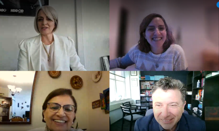 Webinar screenshot of panelists