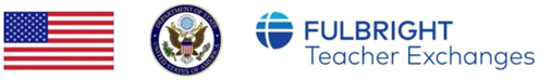 Logos for the United States flag, U.S. Department of State, and Fulbright Teacher Exchanges