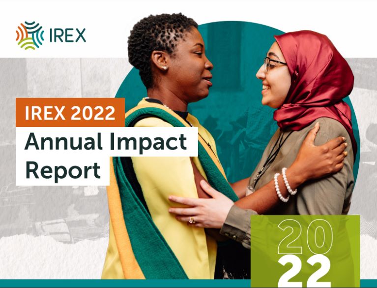 Impact Report Cover - Two women embracing.