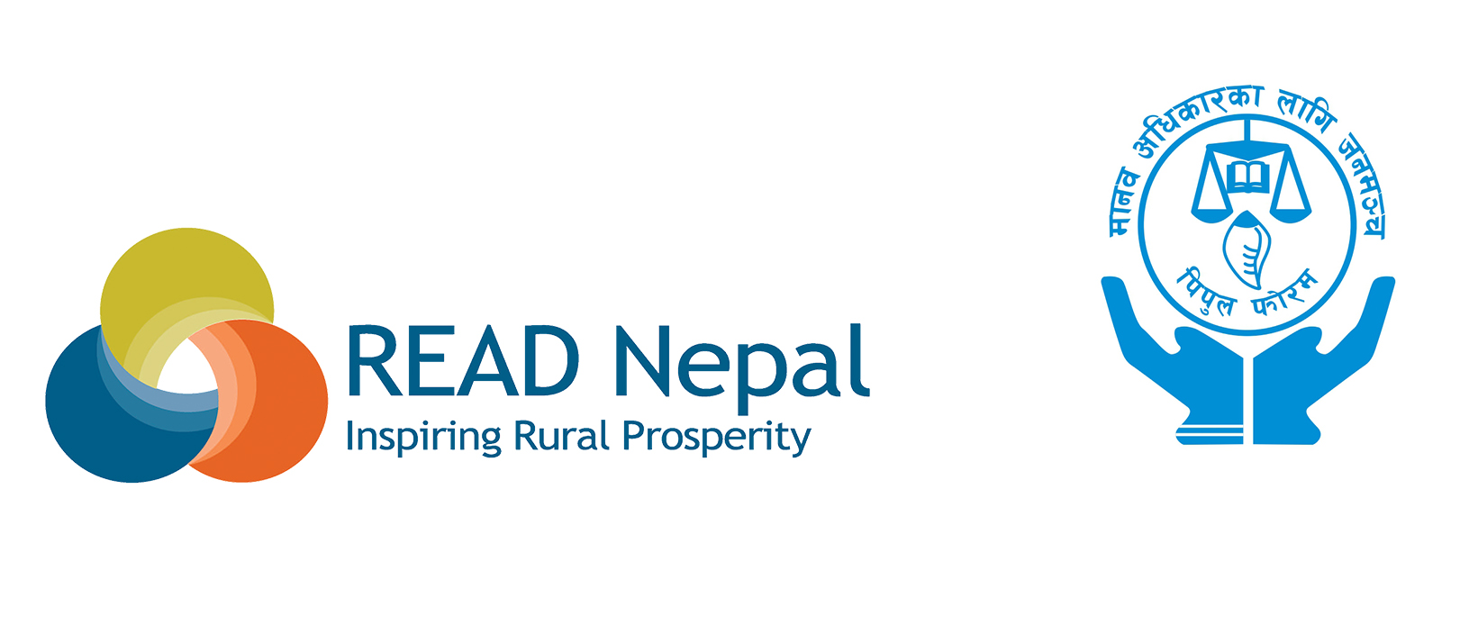 Logos for READ Nepal and People Forum for Human Rights Nepal 