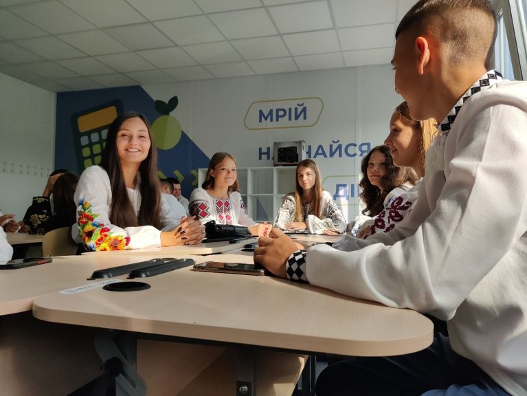 Group of young people in a classroom