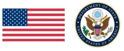 U.S. Flag and Department of State Seals