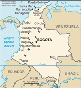 Map of Colombia