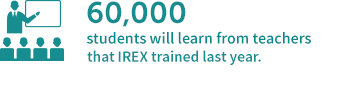 60,000 students will learn from teachers that IREX trained last year.