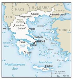 Map of Greece