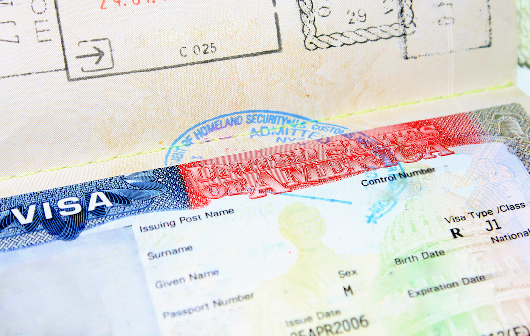 Photo of passport visa page