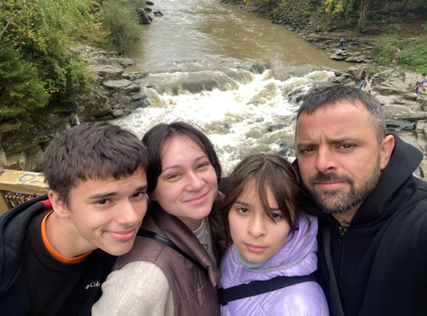 Photo of Andriy Demyanchuk and his family.