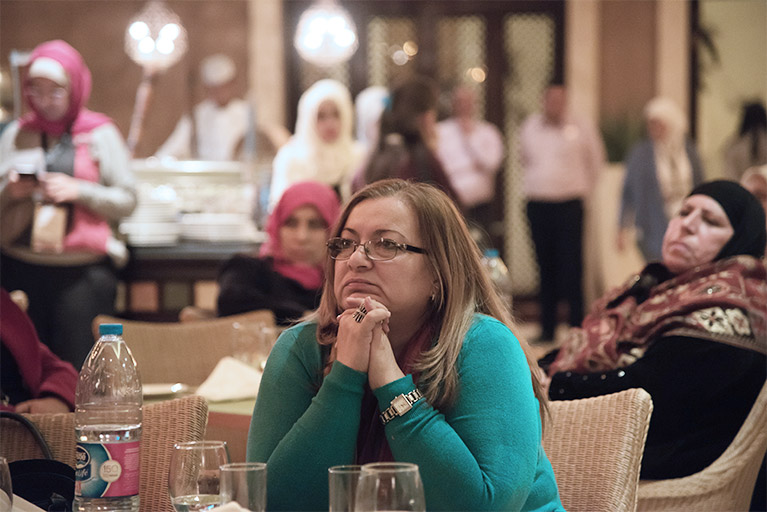 Photo of Jordanian women at a local government meeting