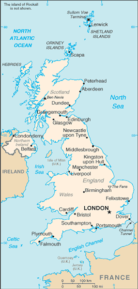 Map of the United Kingdom