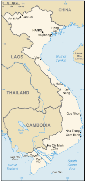 Map of Vietnam