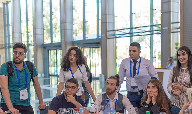 Participants around a table