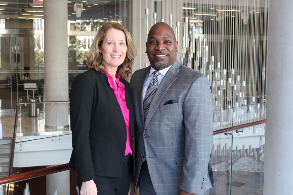 Photo of Kristin Lord and C.D. Glin standing together 