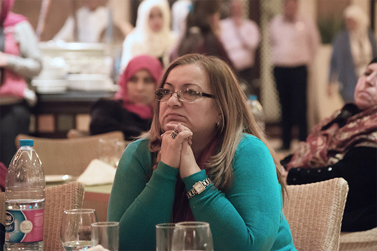 Photo of Jordanian women at a local government meeting