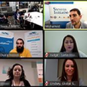 Screenshot of a video conference. The screenshot shows the participants in a 3-by-2 grid.