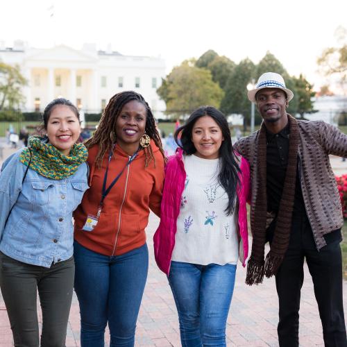 Exchange program team visiting the White House