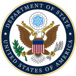 Seal of the U.S. Department of State.